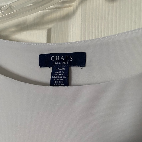 CHAPS Black & White Colorblock Jersey
 Sheath Dress size Petite Large - Picture 4 of 4